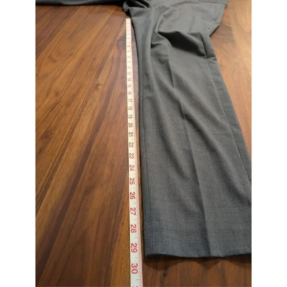 Calvin Klein Boys Gray Flat Front Bi-Stretch Straight Leg Dress Pants Size 18
